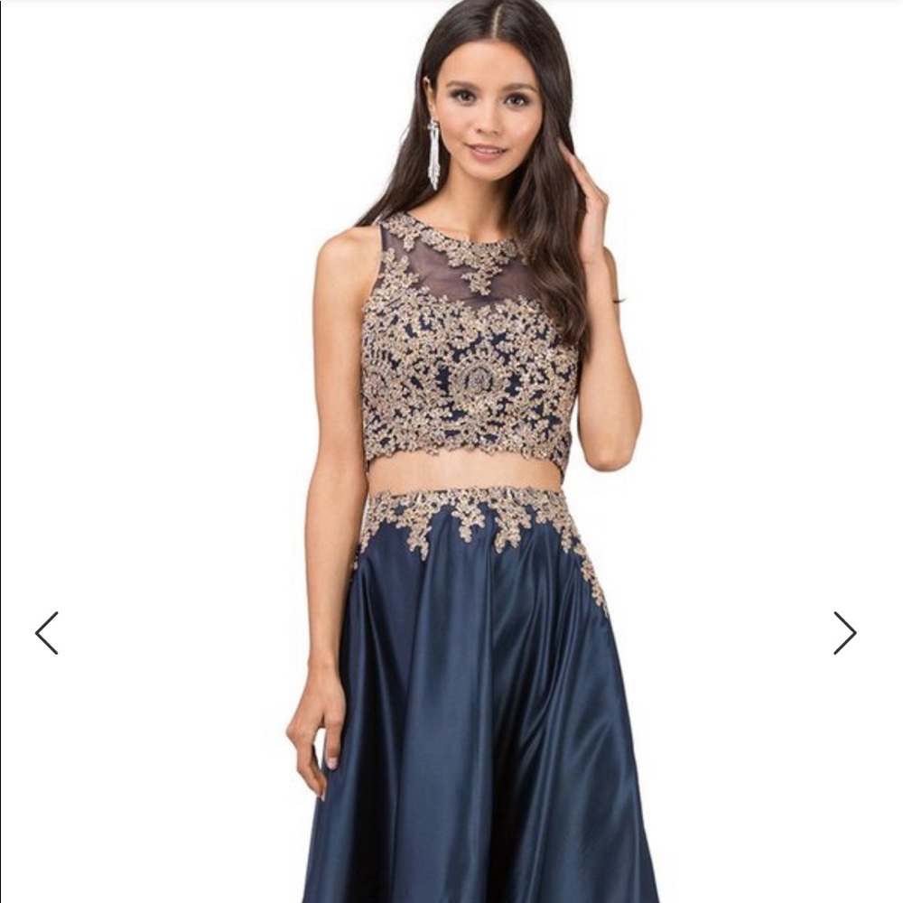 Two piece prom dress